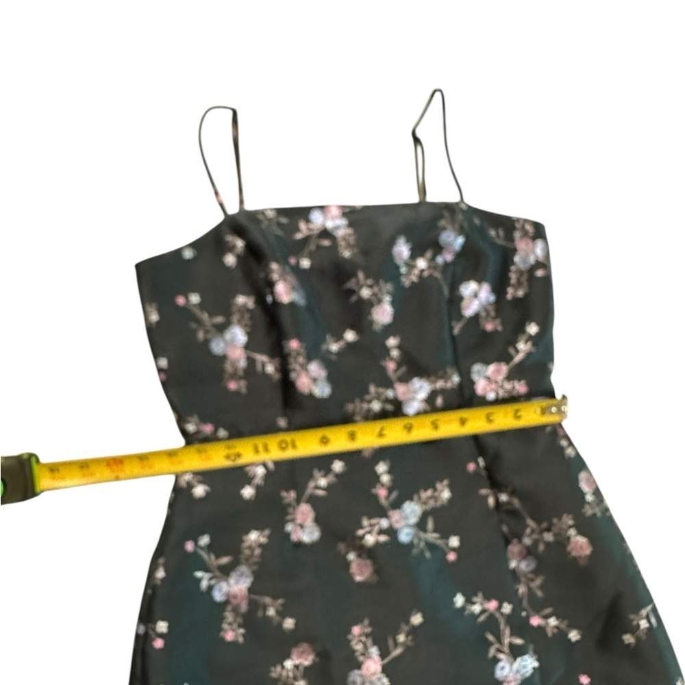 Lulus Made For Romance Navy Blue Floral Jacquard Sleeveless Mini Dress Size S - Picture 14 of 17